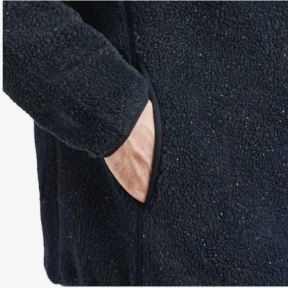 Member's Mark Alpine Sherpa Quarter Snap Pullover Navy Speckle Small NWT - Picture 4 of 8